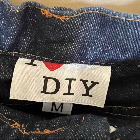 Patchwork Mesh Denim Ripped High Waist Vintage Jeans with Tulle Overlay Skirt - Picture 8 of 13